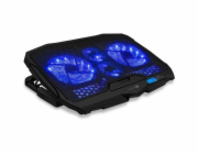 CONNECT IT FrostWind chladicí podložka pod notebook s modrým podsvícením, ČERNÁ