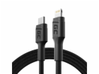 Green Cell KABGC07 kabel Lightning 1 m Černá