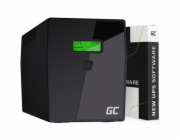 Green Cell Nepřerušitelný zdroj napájení  UPS 2000VA 1400W s LCD displejem Čistá sinusovka | VERZE EU | 2x Schuko 2x IEC zásuvky