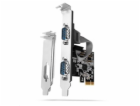 AXAGON PCEA-S2N, PCIe řadič - 2x sériový port (RS232) 250...