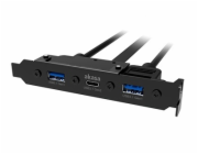 AKASA adaptér MB interní, USB 3.1 Gen2 internal adapter cable & dual Gen1 Type-A Ports, 50 cm