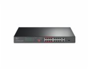 TP-Link CCTV switch TL-SL1218P (16x100Mb/s, 1xGbE uplink, 1xGbE/1xSFP combo uplink, 16xPoE+, 150W)