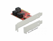 DeLOCK PCIe 6P SATA PCIe x4 karta - LP, řadič