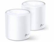 WiFi router TP-Link Deco X60(2-pack) AX5400, WiFi 6, 2x GLAN, / 574Mbps 2,4GHz/ 2402Mbps 5GHz