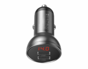 Baseus CCBX-0G Nabíječka do Auta s Displejem 24W 2x USB Grey