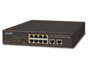 Planet FSD-1008HP Planet FSD-1008HP PoE switch 10x 100Mb, 8xPoE 802.3at 30W/120W, VLAN, extend mód 10Mb/s do 250m, fanless