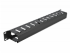 19" panel pro správu kabelů se 2 otvory, vedení kabelů