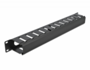 19" panel pro správu kabelů se 2 otvory, vedení kabelů