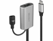 Lindy USB 3.2 Gen 1 aktivní prodlužovací kabel, USB-C samec > USB-A samice (černý, 5 metrů)