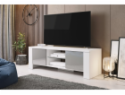 Cama TV stolek WEST 42/130/42 bílá/šedá lesk