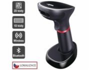 Virtuos CCD 2D čtečka HW-855A, bezdrátová, základna, USB, černá