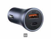 NABÍJEČKA DO AUTO USB + USB-C 40W ŠEDÁ