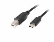 Lanberg CA-USBA-14CC-0018-BK USB-C (M) na USB-B (M), 1,8m, černý LANBERG USB-C (M) na USB-B (M) 2.0 kabel 1,8m, černý