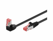 Patchkabel Cat.6 S/FTP (PiMF), 1x 90° gewinkelt
