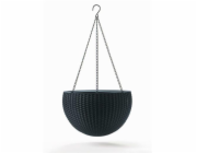 Květináč Keter Hanging Sphere grafitový