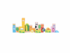 Kostky Bigjigs Toys Baby barevné Safari