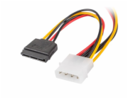 Lanberg Molex (M) na 2x SATA (F) kabel 15cm CA-HDSA-11CU-0015 LANBERG Molex (M) na 2x SATA (F) kabel 15cm