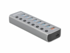 Delock USB 3.2 Gen 1 Hub mit 7 Ports + 1 Schnellladeport ...