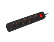 Lanberg napájecí lišta 5 zásuvek 1,5 m černá (PS1-05F-0150-BK)