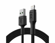 USB kabel Green Cell Cable Green Cell GC PowerStream USB-A - Lightning 120cm rychlé nabíjení Apple 2,4A