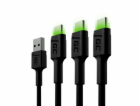 Green Cell Set 3x Cable GC Ray USB-C 200cm Cable with gre...