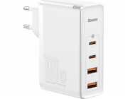 Baseus GaN2 Pro rychlonabíjecí adaptér 2x USB-C + 2x USB-A 100W bílá