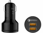 AUKEY auto nabíjecka 36W cerná 2-port USB-type A CC-T8