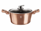 Kastrol s mramorovým povrchem a poklicí 24 cm Rosegold Me...