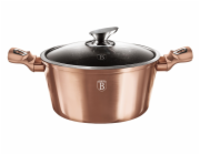 Kastrol s mramorovým povrchem a poklicí 24 cm Rosegold Metallic Line BH-1515