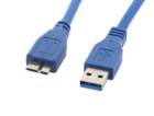 USB kabel Lanberg USB 3.0 MIKRO KABEL AM-MBM5P MODRÁ 50CM...