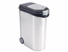Zásobník Curver na krmivo 20 kg / 54 l metalický bílý