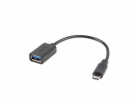 LANBERG USB Micro (M) 2.0 na USB-A(F) adaptér kabel 15CM ...