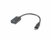 LANBERG USB Micro (M) 2.0 na USB-A(F) adaptér kabel 15CM černý OTG  