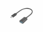LANBERG USB-C(M) 3.1 na USB-A(F) adaptér kabel 15CM černý...