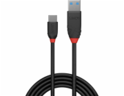 Lindy USB 3.2 Gen 2 kabel, USB-A samec > USB-C samec, černý