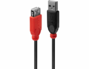 Lindy USB 2.0 aktivní prodlužovací kabel Slim, USB-A samec > USB-A samice (černý, 5 metrů)