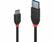 Lindy USB 3.2 Gen 2 kabel Black Line, USB-A samec > USB-C samec