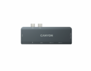 CANYON replikáítor portů DS-5B, 7v1, pro Apple Mackbook s Thunderbolt 3 (USB-C 100W)
