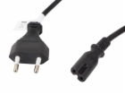 LANBERG CEE 7/16 na IEC 320 C7 EURO (RADIO) POWER CORD 3M...