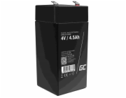 Green Cell AGM VRLA 4V 4.5Ah maintenance-free battery for the alarm system, cash register, toys
