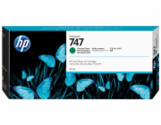 HP inkoustová kazeta P2V84A, HP 747, chromatická zelená, 300ml