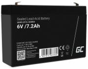 Green Cell AGM VRLA 6V 7.2Ah maintenance-free battery for the alarm system, cash register, toys