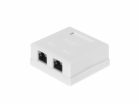 NETRACK 106-13 complete surface-mounted outlet 2 x RJ45 8...