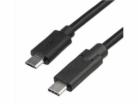 Akyga kabel microUSB / USB type C 1.0m/černá 