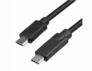 Akyga kabel microUSB / USB type C 1.0m/černá 
