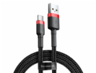Baseus datový kabel Cafule USB-C 2m 2A červeno-černý