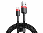 Baseus datový kabel Cafule USB-C 2m 2A červeno-černý
