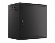 LANBERG RACK CABINET 19” WALL-MOUNT 12U/600X450 FOR SELF-ASSEMBLY WITH METAL DOOR BLACK   (FLAT PACK)