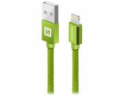 Swissten Datový Kabel Textile Usb / Lightning 2,0 M Zelený