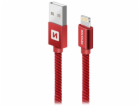 Swissten Datový Kabel Textile Usb / Lightning 1,2 M Červený